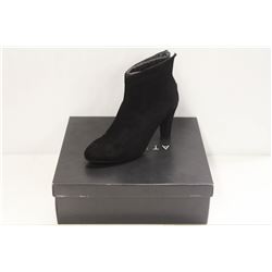 ATELIERS SZ 7.5 VIVECE KID SUEDE BLACK MID HEEL