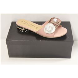 ATELIERS SZ 6.5 ROSE LEATHER SILAS SANDAL / FLATS