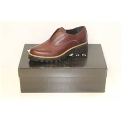 ATELIERS SZ 8.5 BLACK VELVET BARTON LEATHER SHOES