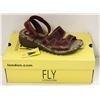 Image 1 : FLY LONDON SZ 8.5 RED BRIDLE SANDALS