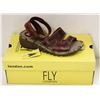 Image 1 : FLY LONDON SZ 8.5 RED BRIDLE SANDALS