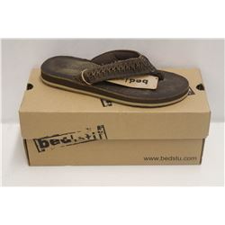 BEDSTU SZ 8 SCULPIN BROWN LEATHER SANDAL