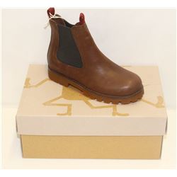 CAMPER FOR KIDS SZ 1 COLA LEATHER HI-TOP BOOTS