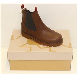 CAMPER FOR KIDS SZ 2 COLA LEATHER HI-TOP BOOTS