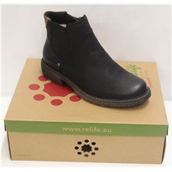 RELIFE SZ 8.5 LINED LEATHER ZIP-UP BOOT