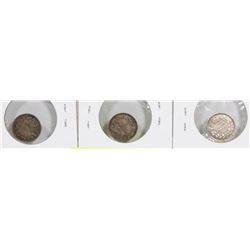 LOT OF 3 CANADA 5 CENT COINS