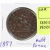 1857 BANK OF UPPER CANADA HALF PENNY