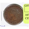 1871 PRINCE EDWARD ISLAND ONE CENT COIN
