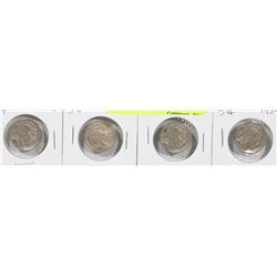 LOT OF 4 USA BUFFALO 5 CENT COINS