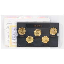 2001 US GOLD EDITION MINT STATE QUARTER SET.