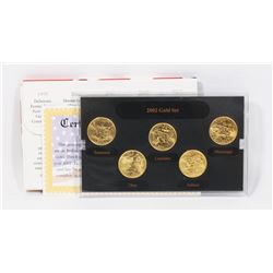 2002 US GOLD EDITION MINT STATE QUARTER SET.