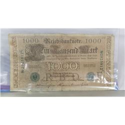 1910 GERMAN 1000 MARK BILL.