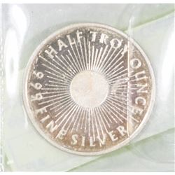 .999 SILVER HALF TROY OUNCE COIN.