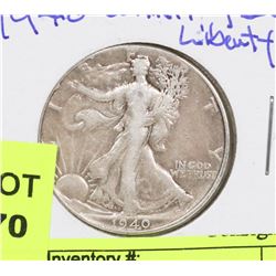1940 WALKING EAGLE 50 CENT COIN