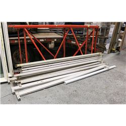 PAIR OF PALLET RACKING UPRIGHTS W/12 BEAMS