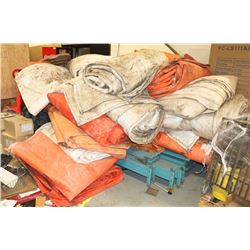 LARGE LOT OF COMMERCIAL INSULATED TARPS