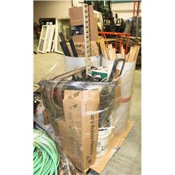 PALLET WITH SHOP MISC. INCL. FAN AND PRESSURE