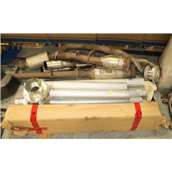 LOT OF MUFFLERS AND DUCTS