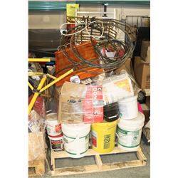 PALLET OF MISC. SHOP SUPPLIES ETC.