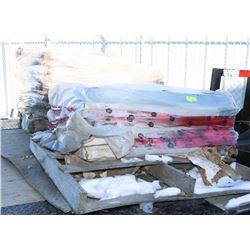 PALLET OF BARK MULCH AND PALLET OF MISC.