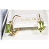 Image 1 : 14K GOLD GENUINE PERIDOT AND DIAMOND EARNGS