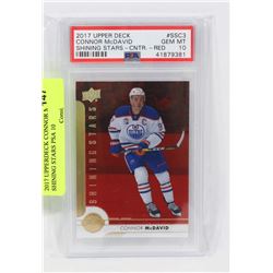 2017 UPPERDECK CONNOR MCDAVID SHINING STARS PSA 10