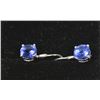 Image 1 : TANZANITE BRILLIANT CUT EARRINGS