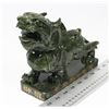 Image 1 : GREEN STONE FOO DOG ORIENTAL DECORATION, STATUE