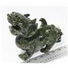 Image 1 : GREEN STONE FOO DOG ORIENTAL DECORATION, STATUE
