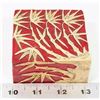 Image 1 : HANDMADE STONE RED AND BAMBOO THEMED TRINKET
