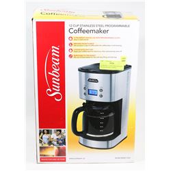 SUNBEAM 12 CUP STAINLESS STEEL PROGRAMMABLE COFFEE