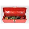 Image 1 : RED METAL TOOL BOX FILLED W/ TOOLS