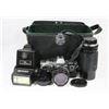 Image 1 : VINTAGE OLYMPUS CAMERA W/ 2 LENSES & FLASH