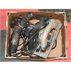 BOSCH GRINDER & A 7 1/4" PORTER CABLE SAW