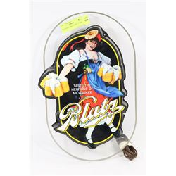 BLATZ BEER WALL LIGHT 17" TALL