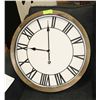Image 1 : NEW LARGE 24" DISTRESSED WOOD WALL CLOCK