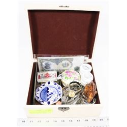 BIG TREASURE CHEST FULL OF COLLECTIBLE & JEWELLERY