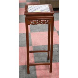 WOOD MARBLE LIKE PLANT STAND 32" TALL