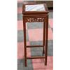 Image 1 : WOOD MARBLE LIKE PLANT STAND 32" TALL