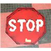 Image 1 : RED SHOWHOME METAL STOP SIGN REPLICA DECOR.