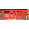 Image 1 : SHOWHOME RED METAL LOVE SIGN 35"X14".