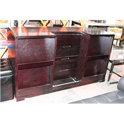 BLACK SHOWHOME 4 DRAWER 8 SHELF SLIDING CABINET/