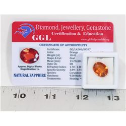 #101-NATURAL ORANGE SAPPHIRE LOOSE GEMSTONE