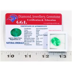 #114-NATURAL GREEN EMERALD LOOSE GEMSTONE 8.88CT