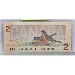 GEM UNC 1986 CANADIAN BBX REPLACEMENT $2 BILL