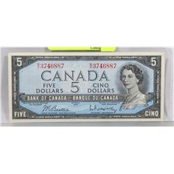 1954 CANADIAN $5  BILL