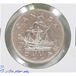 1949 CANADIAN COMMEMORATIVE SILVER $1 COIN