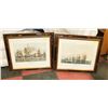 Image 1 : LOT OF 2 NAVAL SCENES 1844 FRAMED MATTED WITH