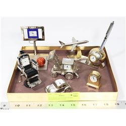 FLAT WITH COLLECTION OF MADE IN JAPAN DESK CLOCKS