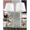 Image 1 : PAIR OF SHOWHOME SILVERTONE LAMPS